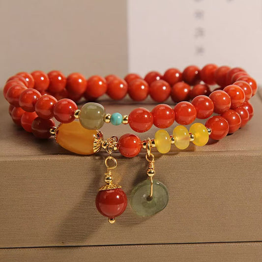 Agate multi-layer bracelet