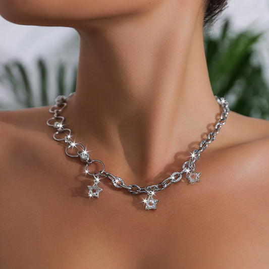 Punk hip-hop style chain necklace